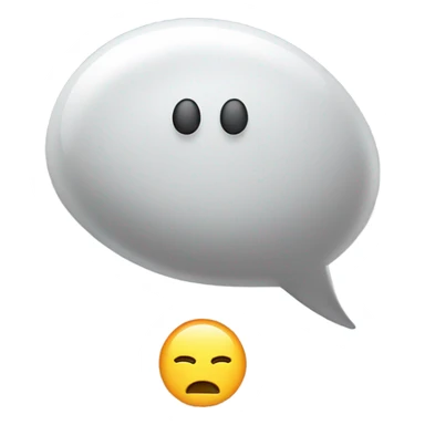 The opposite direction of the 💭 thought bubble emoji in the iPhone emoji set. sticker