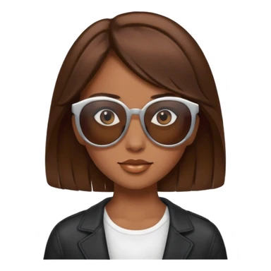 A bay girl wiht Brown Hair and a sunn Glases sticker