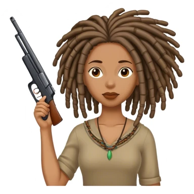 Black woman with locs shooshing sticker