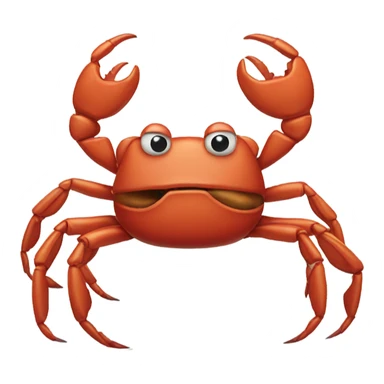 Crab no face smoking cigarettes sticker