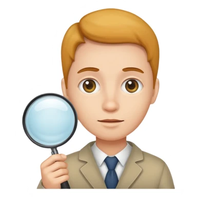 persona con lupa  sticker