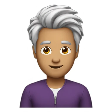 men whis broun hair sticker