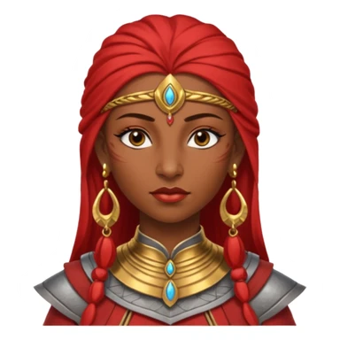 ESO female redguard warrior with lashes and earrings sticker