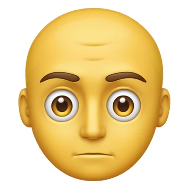 side eye emoji meme, yellow face, raised eyebrow, eyes looking to the side, subtle smirk, classic emoji style sticker