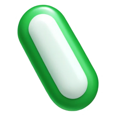 single green and white medicine pill sticker