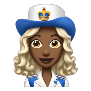 A mix between miss France and snoop dogg sticker