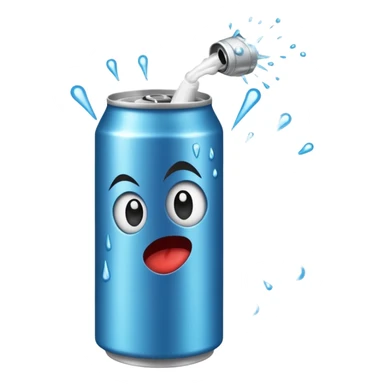 Soda can exploding sticker