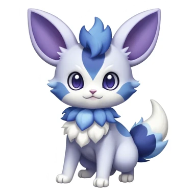Minccino-Espurr-Meowstic-creature-hybrid, full body  sticker