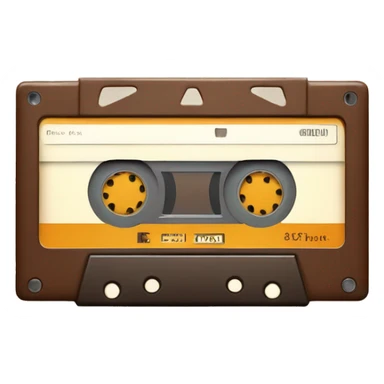 vintage brown cassette for tape recorder sticker