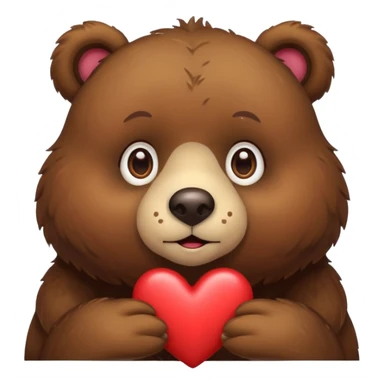 Oso con ojos de corazon sticker