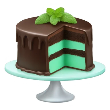Chocolate and mint cake sticker