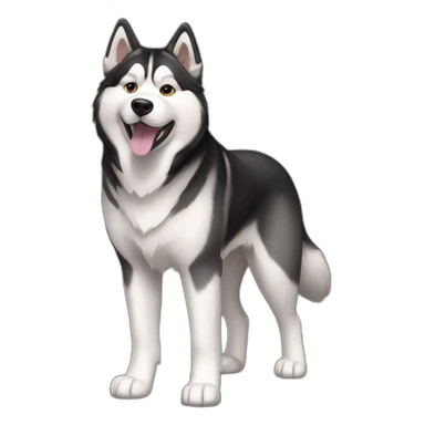 Dog alaskan malamute full-body sticker
