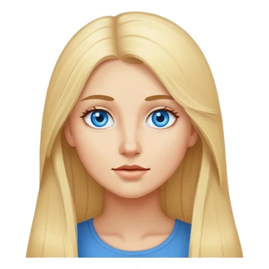 Cinematic realistic blonde with long hair, blue eyes came up with an idea sticker