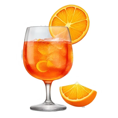Aperol spritz with orange slice sticker