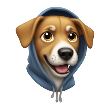 Dog with hoodie gasping  sticker