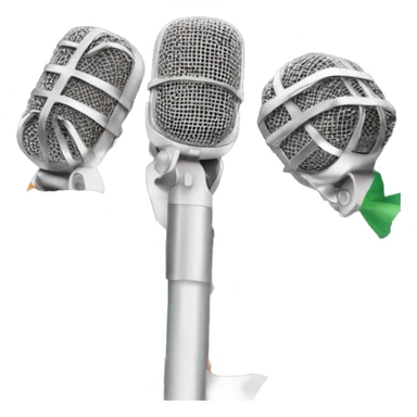 One Direction's microphones, for example, Niall's is with the Irish flag, they are like this one 🎤 but the handle is the color of each member sticker