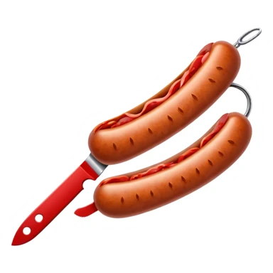 sausage with a razor blade inside sticker