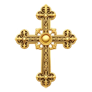 Eastern Orthodox cross. Transparent bakgrundl. sticker