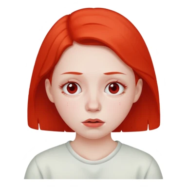 sick red girl sticker