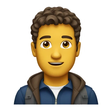 make a man wearing Brøndby clothes & brown hair & brown eyes sticker