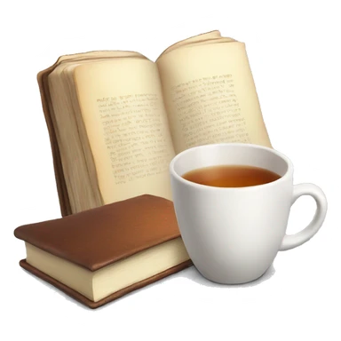 Cup of tea and book sticker