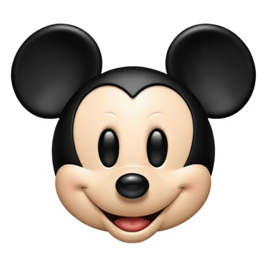 mickey mouse head black sticker