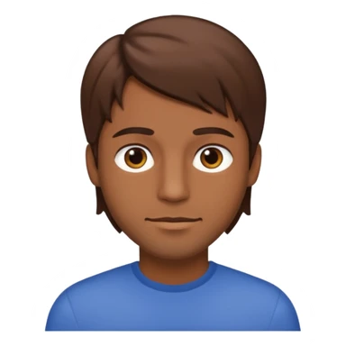 Chico moreno de pelo lacio sticker