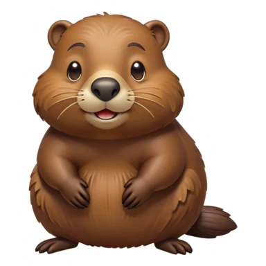 cinematic-beaver-realistic-full-body-on-all-fours-emoji,-plump-and-relaxed-body-soaking-in-the-warm-sun,-short-brown-fur-slightly-ruffled,-head-tilted-dramatically,-calm-expressive-eyes-exuding-serene-wisdom,-simplified-yet-realistic head tilted confidently staring at the camera in a comical way sticker