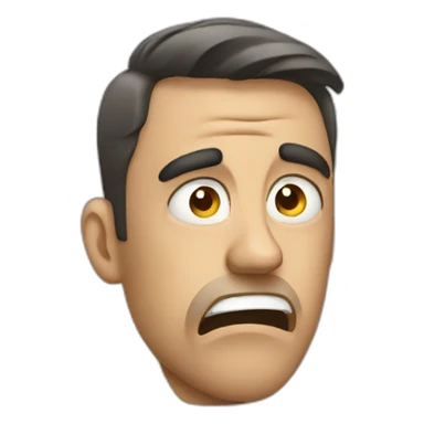 stressed man sticker