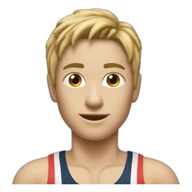 Triatleet donkerblond sticker