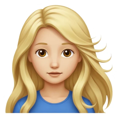 Girl blond long hars  sticker
