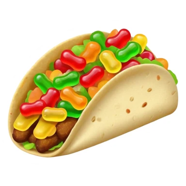 tacos with gummy bears in it sticker
