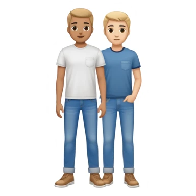 Full body person dressed in casual style, jeans and t-shirt sticker