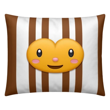 pillow case from the brand TEKLA with white and brown stripes sticker