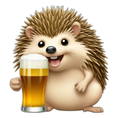hedgehog drink beer for bitcoin sticker