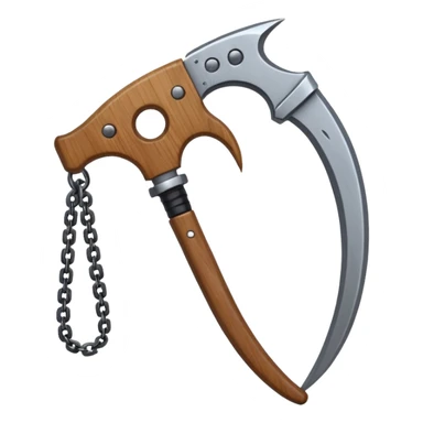 make japan weapon named "kusarigama" sticker