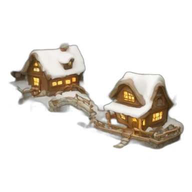 Winter wonderland diorama sticker