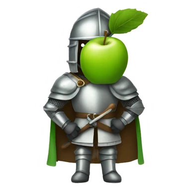 knight green apple sticker
