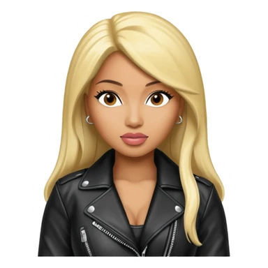 Nicki Minaj wear leather jacket sticker