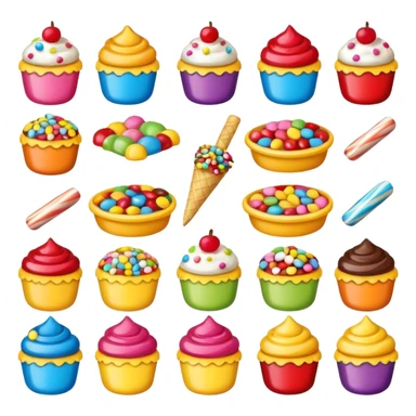 colorful toppings sticker