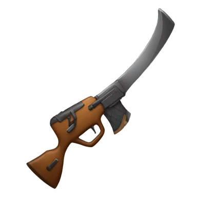 Axe with a gun rifle sticker