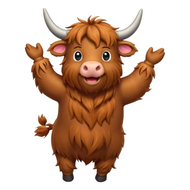 Highland Cow dancing sticker