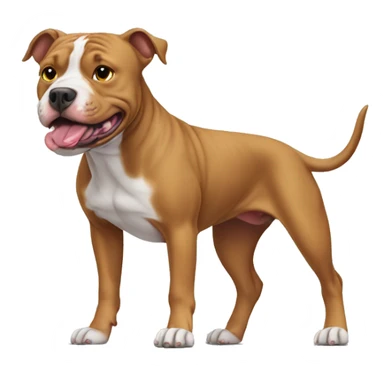 Pitbull pooping while walking sticker