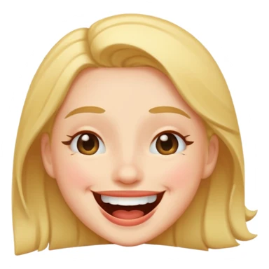 Happy laughing and winking at the same time no tears sticker