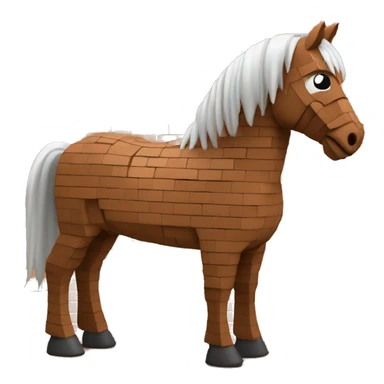 A horse made out of bricks  sticker