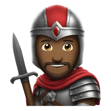 make an emoji like this 🧙🏻‍♂ but instead the guy without a beard and also wearing Crusaders clothing and a helmet plus with a sword and shield.🧙🏻‍♂

 sticker