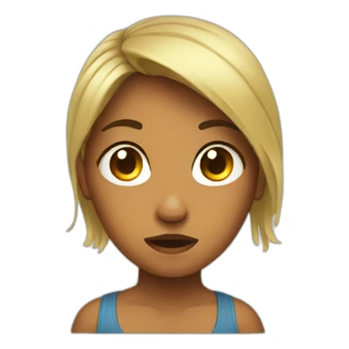 girl sweating sticker