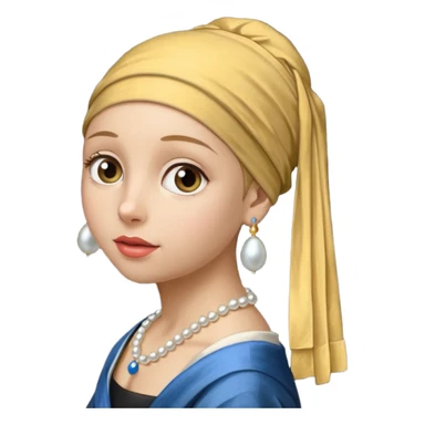 Girl with a Pearl Earring painting sticker