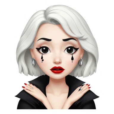 Cruella de vi crying sticker