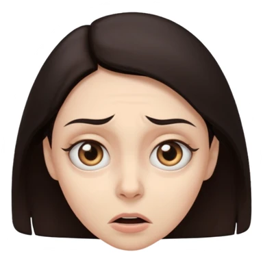 use the second emoji and make her look scared  sticker